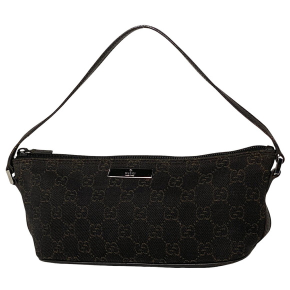 Gucci GG handbag accessory pouch logo Black canvas - Picture 1 of 8